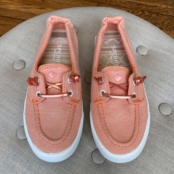 Sperry Slip On Lounge Away Sneaker Orangey Light Peach Women's 6 - Picture 2 of 14